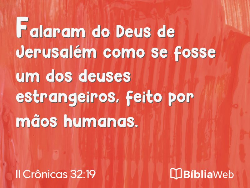 II Crônicas 32:19 em imagem para compartilhar