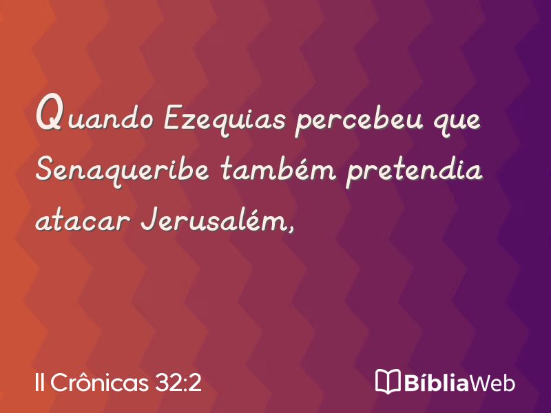 II Crônicas 32:2 em imagem para compartilhar