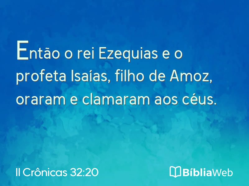 II Crônicas 32:20 em imagem para compartilhar
