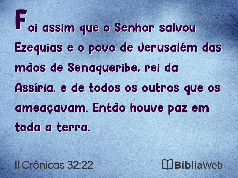 II Crônicas 32:22 em imagem para compartilhar