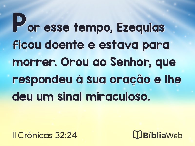 II Crônicas 32:24 em imagem para compartilhar