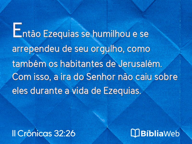 II Crônicas 32:26 em imagem para compartilhar