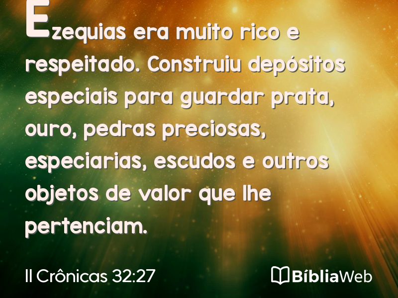 II Crônicas 32:27 em imagem para compartilhar