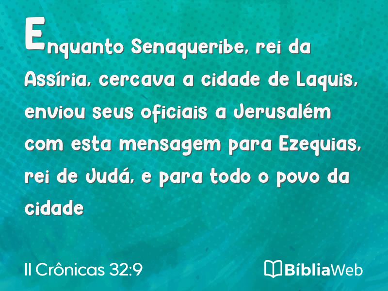 II Crônicas 32:9 em imagem para compartilhar