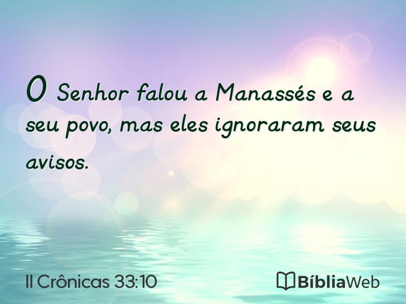 II Crônicas 33:10 em imagem para compartilhar