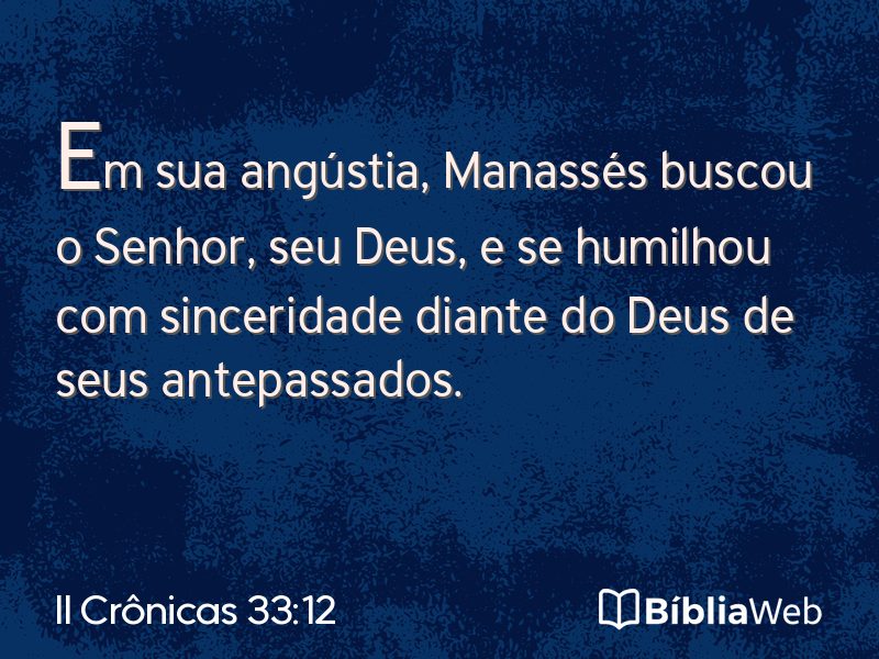II Crônicas 33:12 em imagem para compartilhar