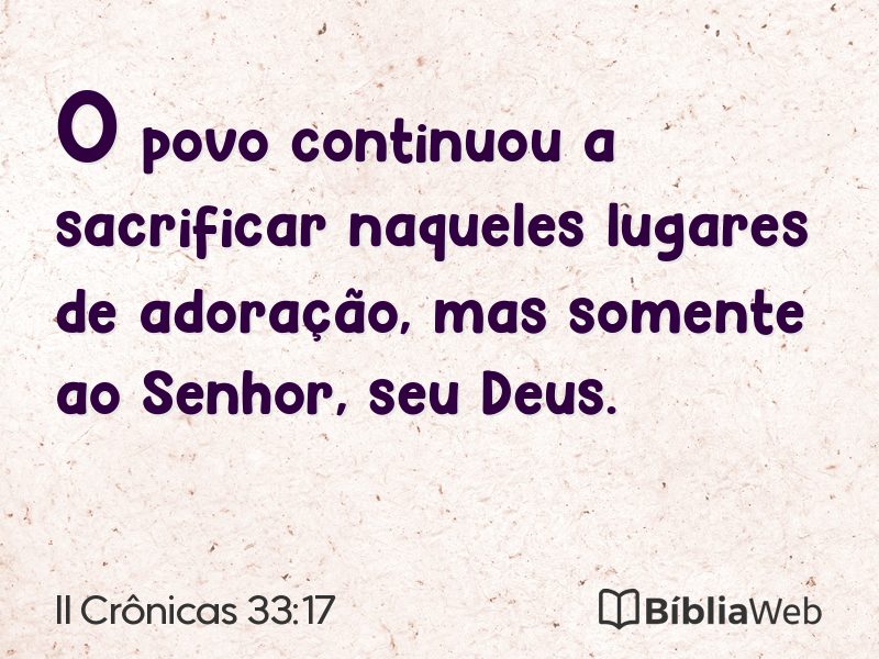 II Crônicas 33:17 em imagem para compartilhar