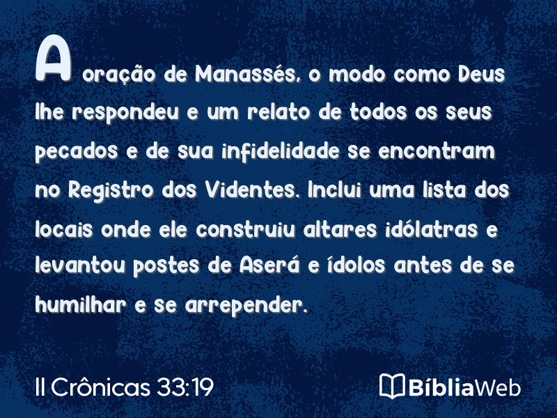 II Crônicas 33:19 em imagem para compartilhar