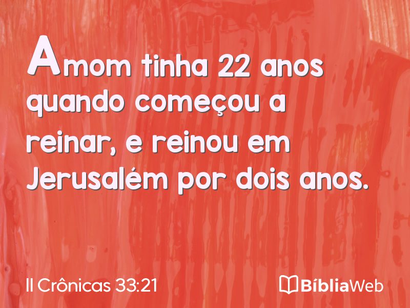 II Crônicas 33:21 em imagem para compartilhar