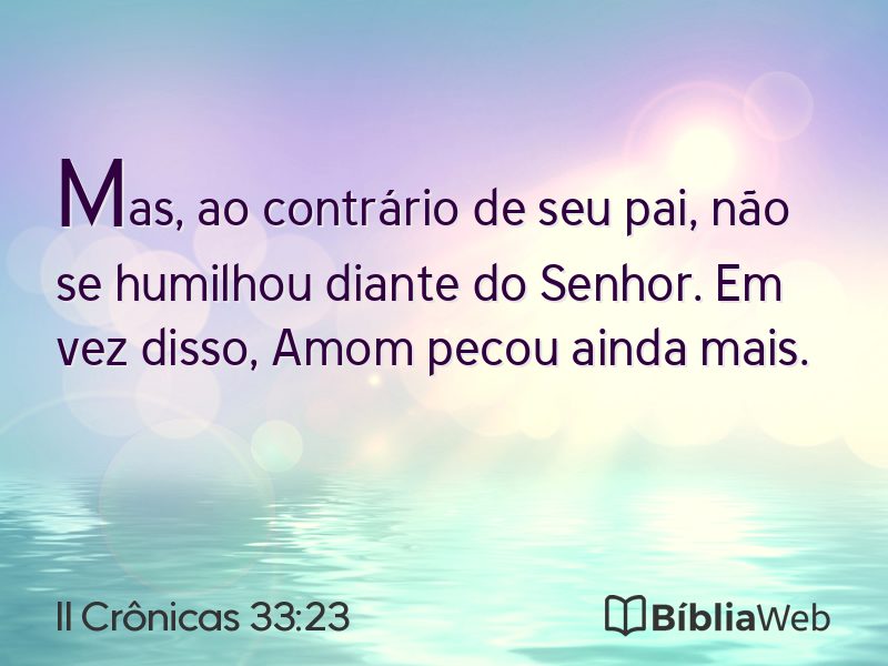 II Crônicas 33:23 em imagem para compartilhar