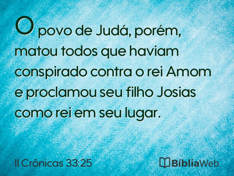 II Crônicas 33:25 em imagem para compartilhar
