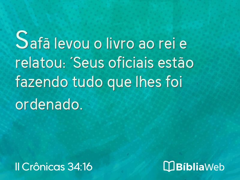 II Crônicas 34:16 em imagem para compartilhar