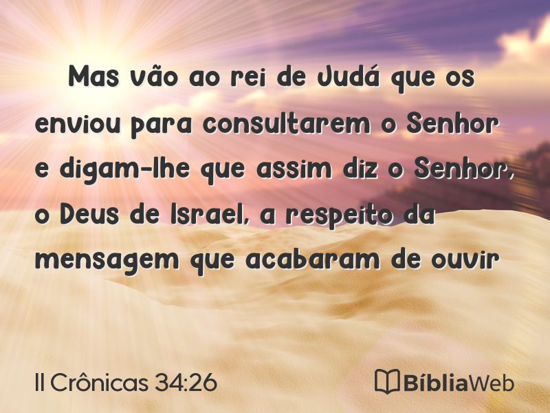 II Crônicas 34:26 em imagem para compartilhar