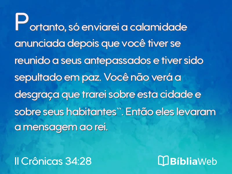II Crônicas 34:28 em imagem para compartilhar