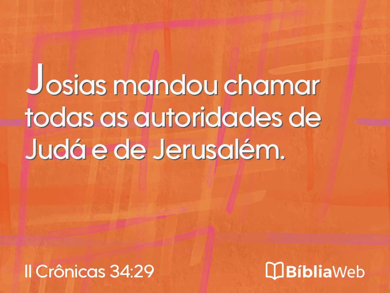 II Crônicas 34:29 em imagem para compartilhar