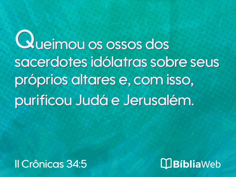 II Crônicas 34:5 em imagem para compartilhar