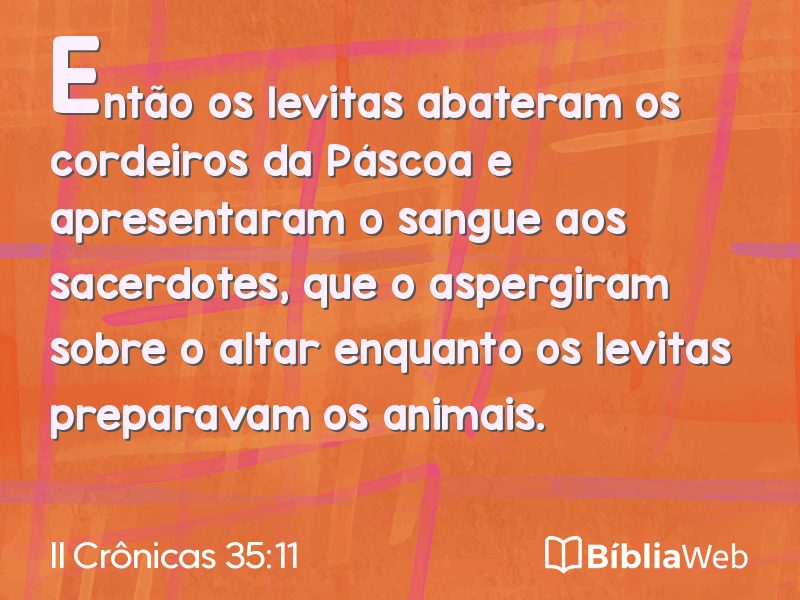 II Crônicas 35:11 em imagem para compartilhar