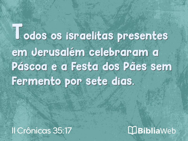 II Crônicas 35:17 em imagem para compartilhar
