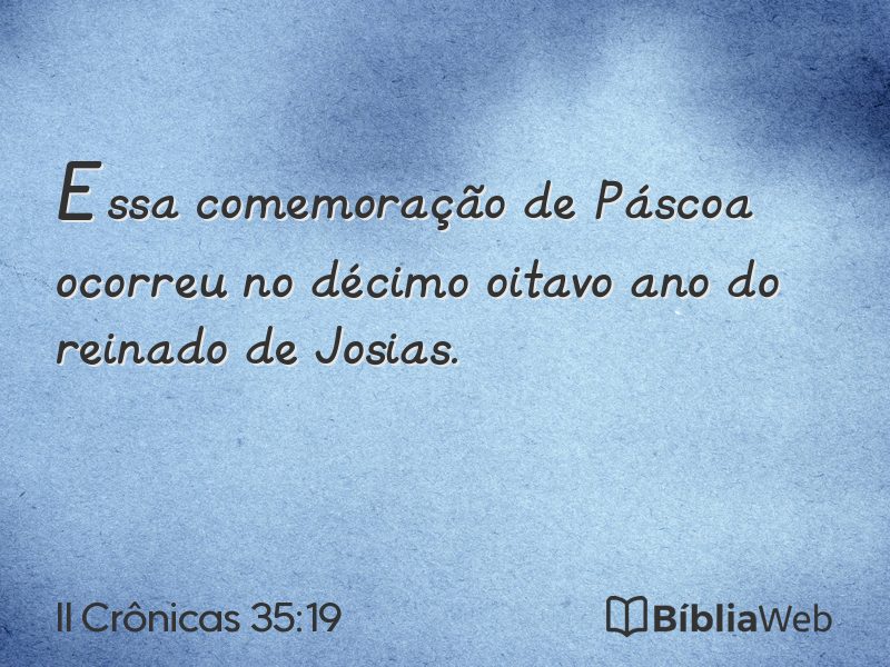 II Crônicas 35:19 em imagem para compartilhar