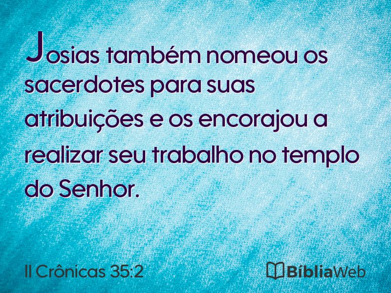 II Crônicas 35:2 em imagem para compartilhar