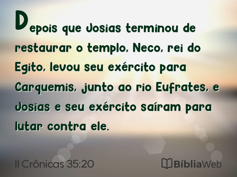 II Crônicas 35:20 em imagem para compartilhar
