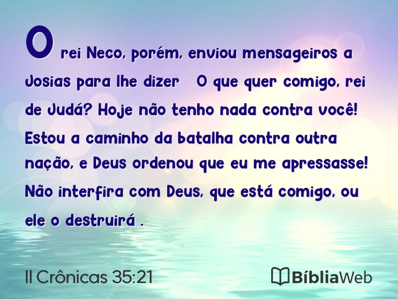 II Crônicas 35:21 em imagem para compartilhar