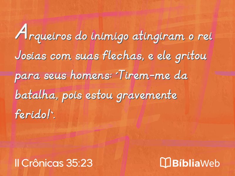 II Crônicas 35:23 em imagem para compartilhar