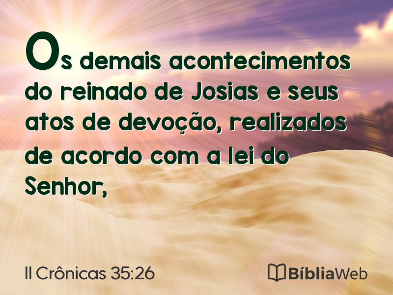 II Crônicas 35:26 em imagem para compartilhar