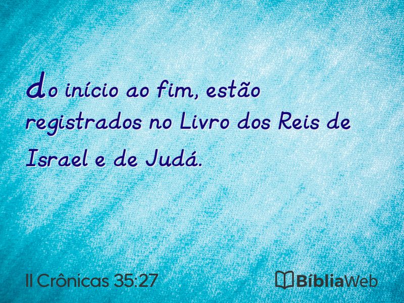 II Crônicas 35:27 em imagem para compartilhar