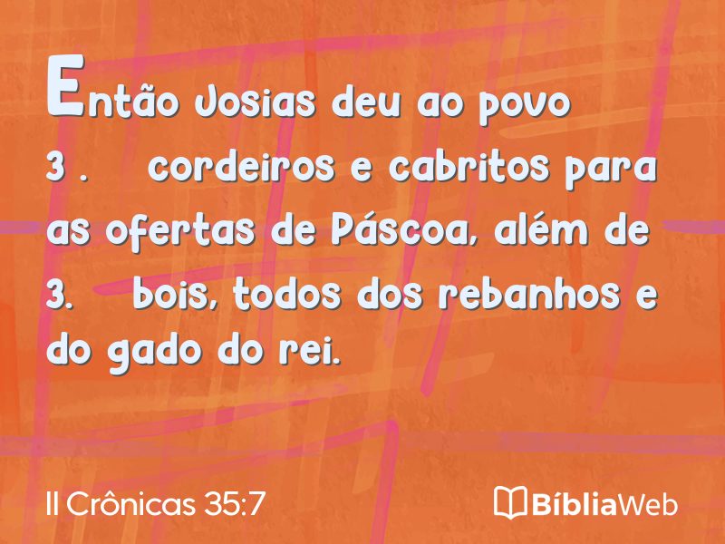 II Crônicas 35:7 em imagem para compartilhar