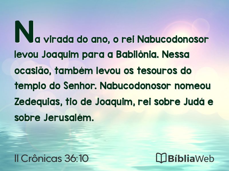 II Crônicas 36:10 em imagem para compartilhar