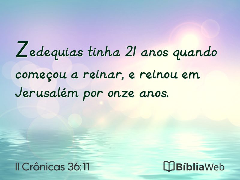 II Crônicas 36:11 em imagem para compartilhar