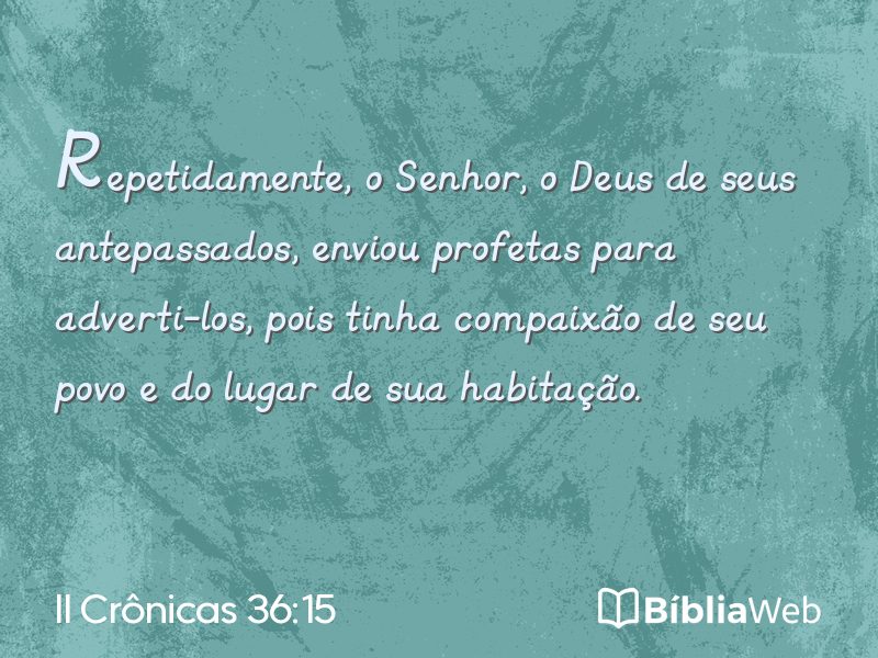 II Crônicas 36:15 em imagem para compartilhar
