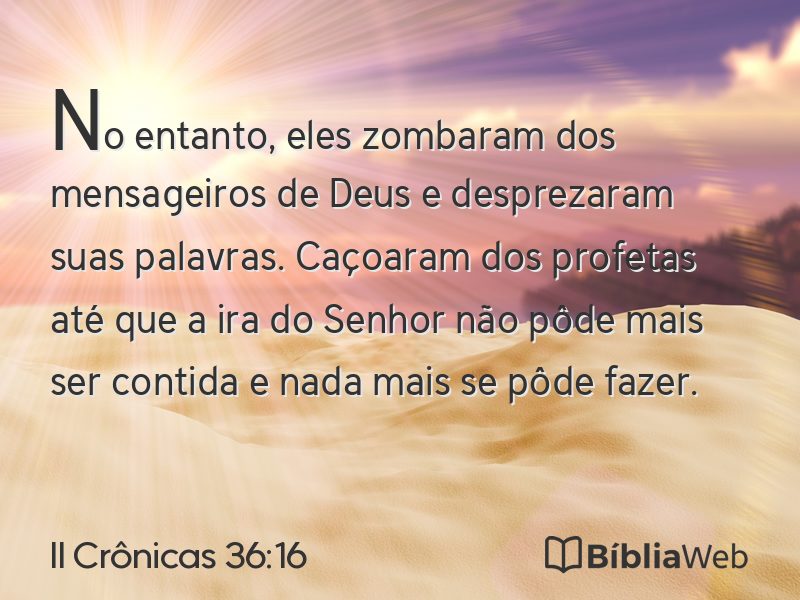 II Crônicas 36:16 em imagem para compartilhar