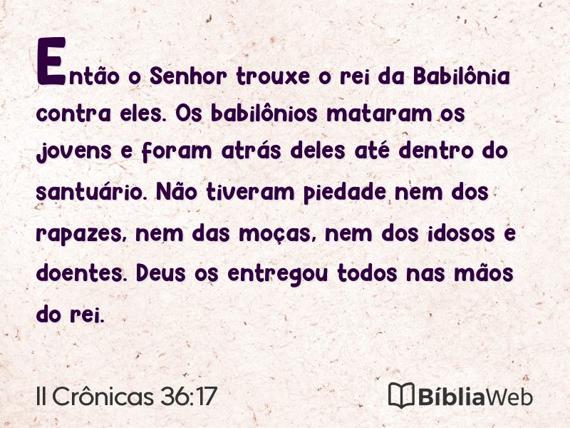II Crônicas 36:17 em imagem para compartilhar