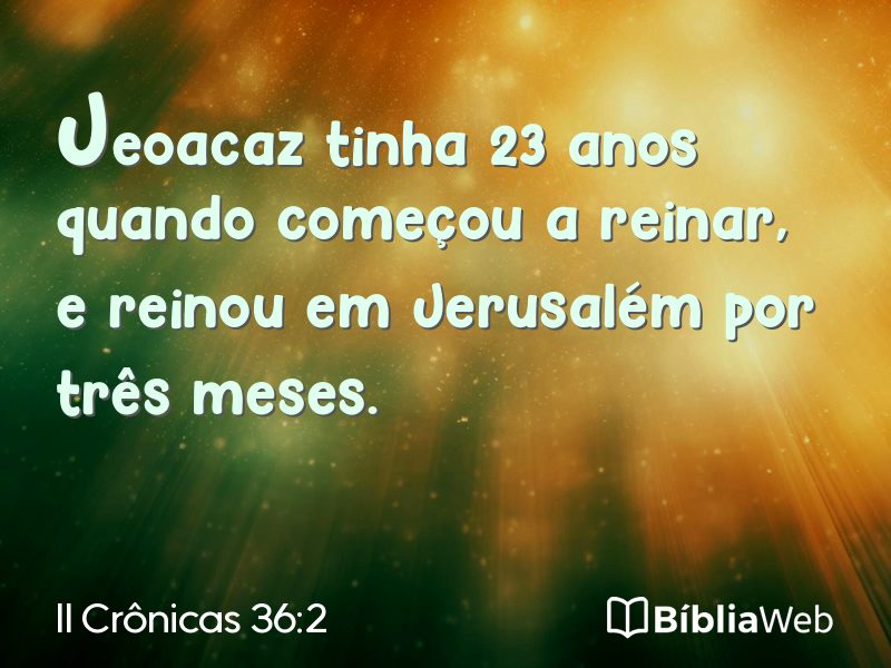II Crônicas 36:2 em imagem para compartilhar