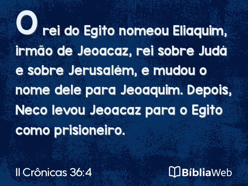 II Crônicas 36:4 em imagem para compartilhar