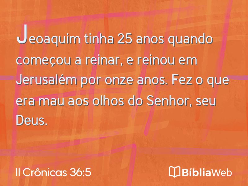 II Crônicas 36:5 em imagem para compartilhar