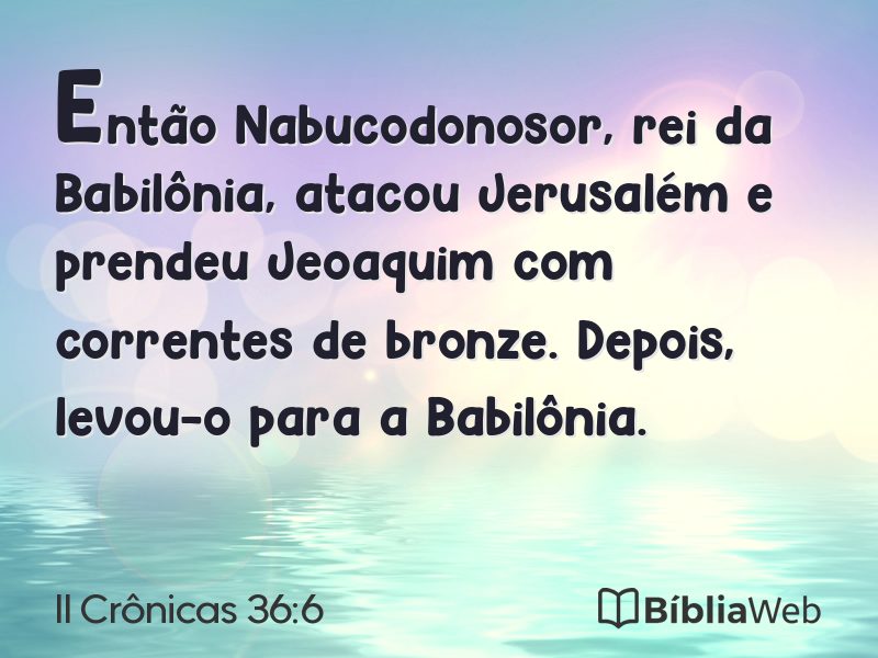 II Crônicas 36:6 em imagem para compartilhar