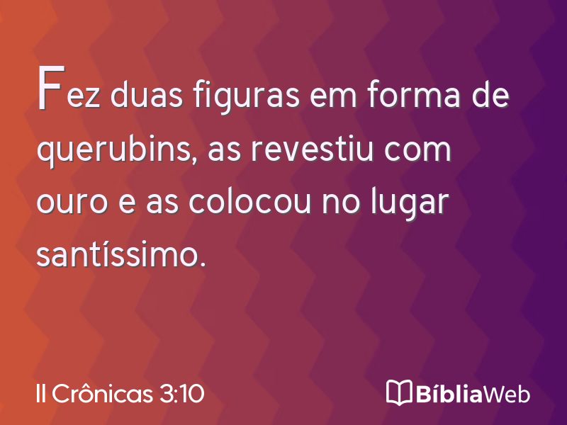 II Crônicas 3:10 em imagem para compartilhar
