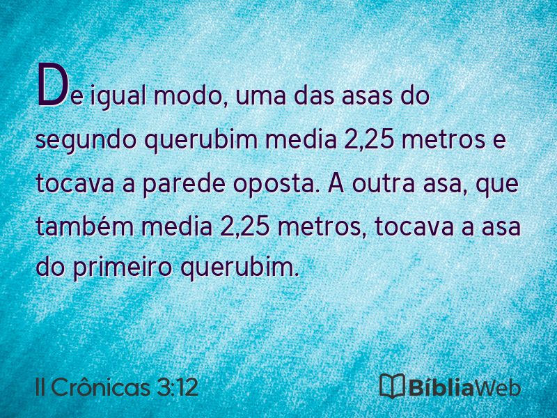 II Crônicas 3:12 em imagem para compartilhar