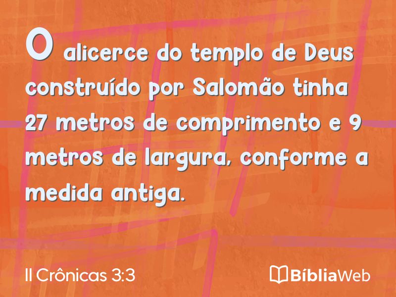 II Crônicas 3:3 em imagem para compartilhar