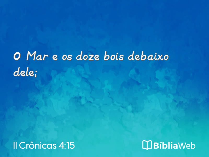 II Crônicas 4:15 em imagem para compartilhar