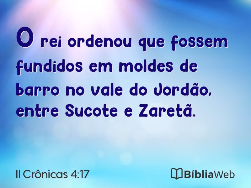 II Crônicas 4:17 em imagem para compartilhar