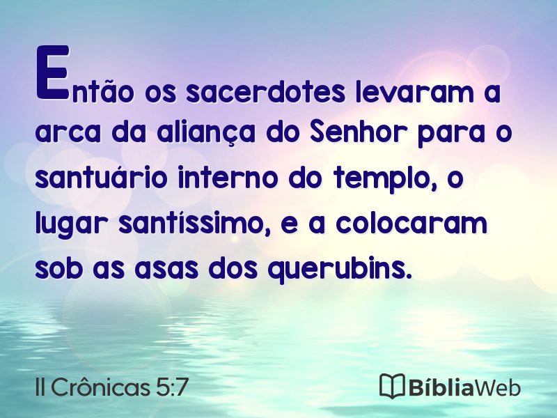 II Crônicas 5:7 em imagem para compartilhar