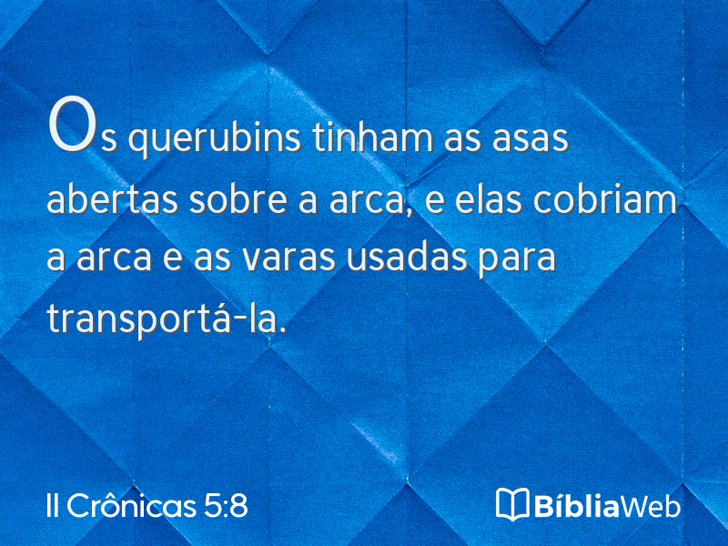 II Crônicas 5:8 em imagem para compartilhar