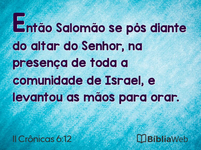 II Crônicas 6:12 em imagem para compartilhar