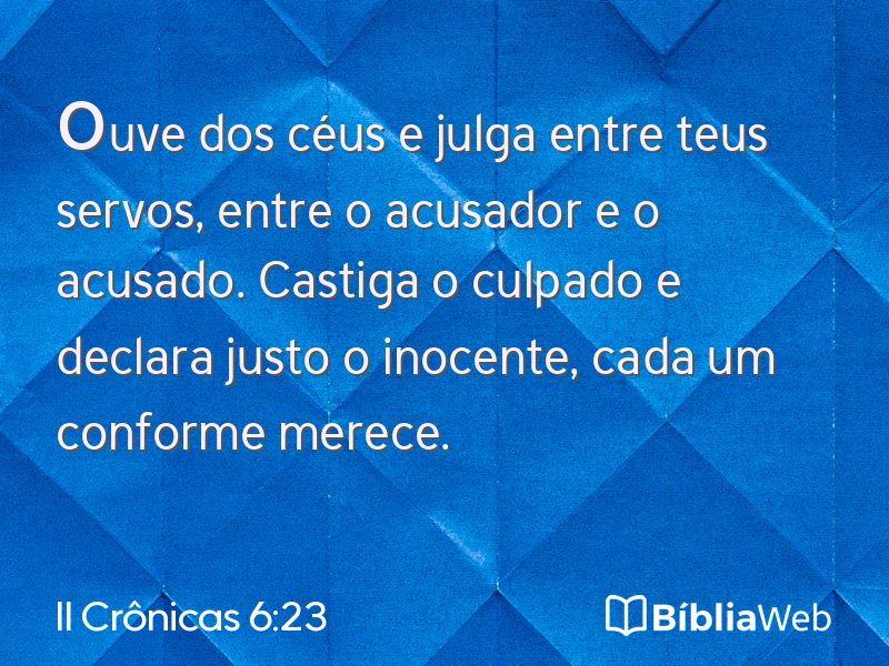 II Crônicas 6:23 em imagem para compartilhar