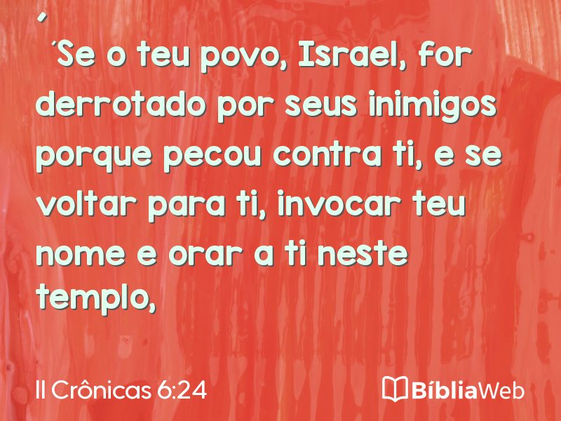 II Crônicas 6:24 em imagem para compartilhar