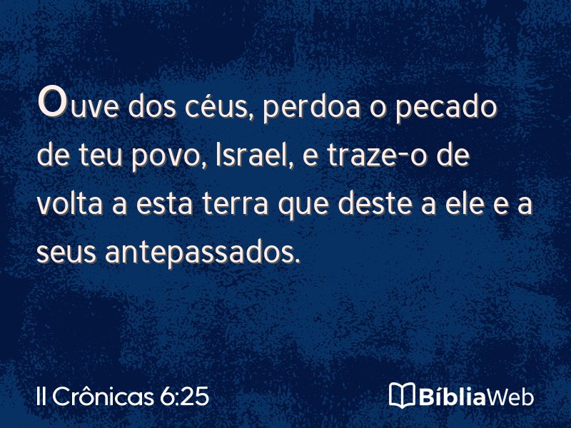 II Crônicas 6:25 em imagem para compartilhar